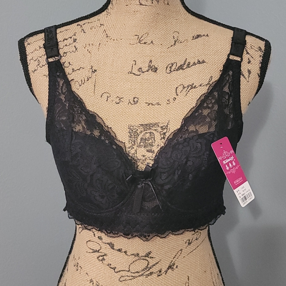 Black Lace Bra